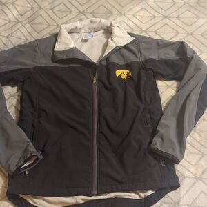 NCAA Branded Iowa Hawkeyes Adult S Black Full-Zip Winter Jacket/Coat